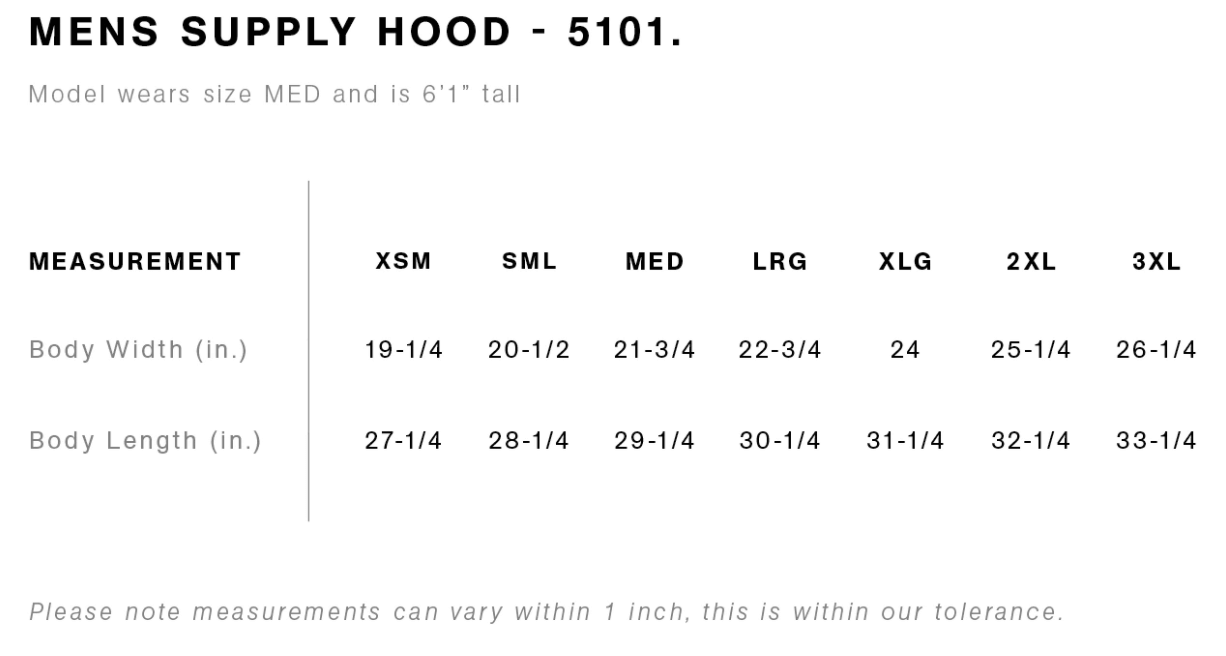 Custom AS Colour Men's Supply Hood Coastal Reign